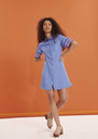 Rypika blue linen shirt dress Cobalt TARA JARMON CH
