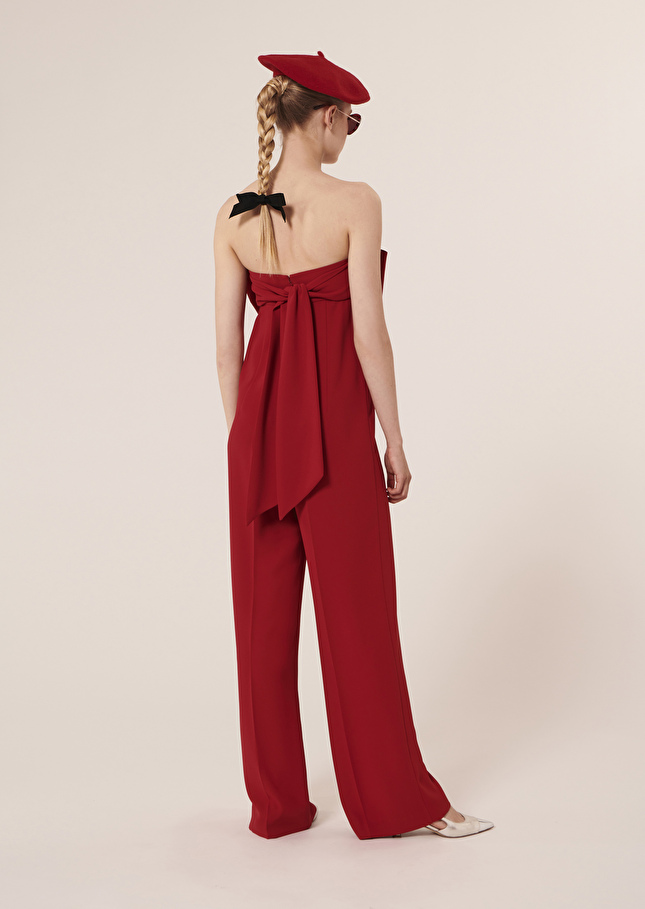Cœur red jumpsuit in crepe Raspberry TARA JARMON CH