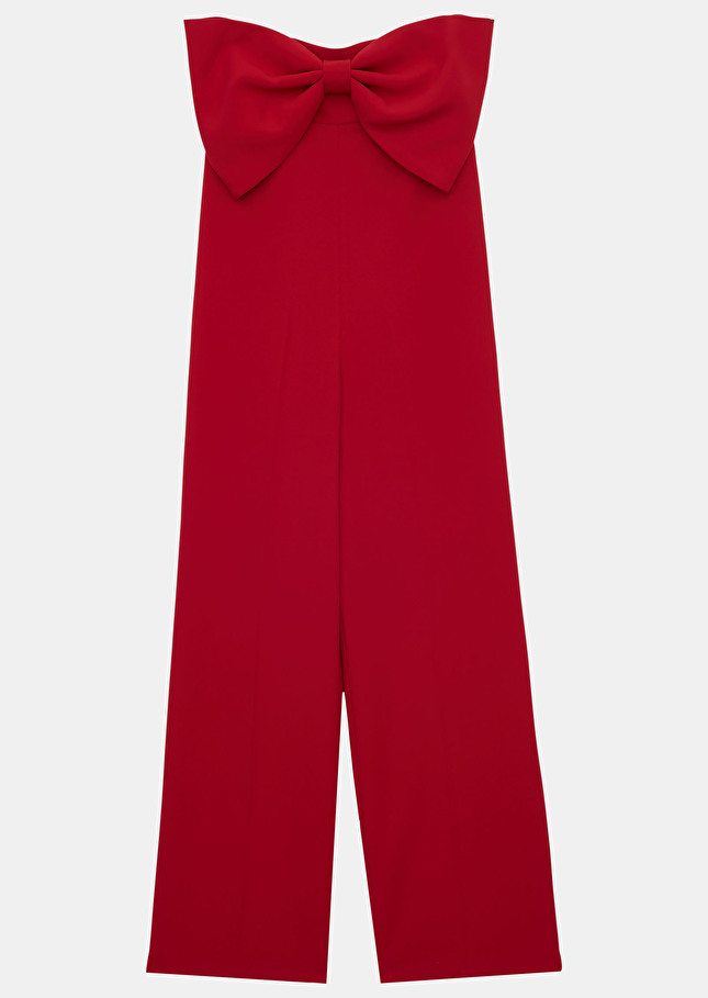 Cœur red jumpsuit in crepe Raspberry TARA JARMON CH