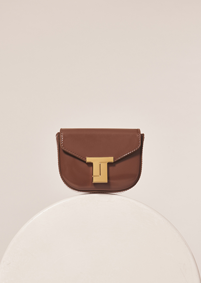 8 bis mini taupe leather bag Taupe color TARA JARMON CH
