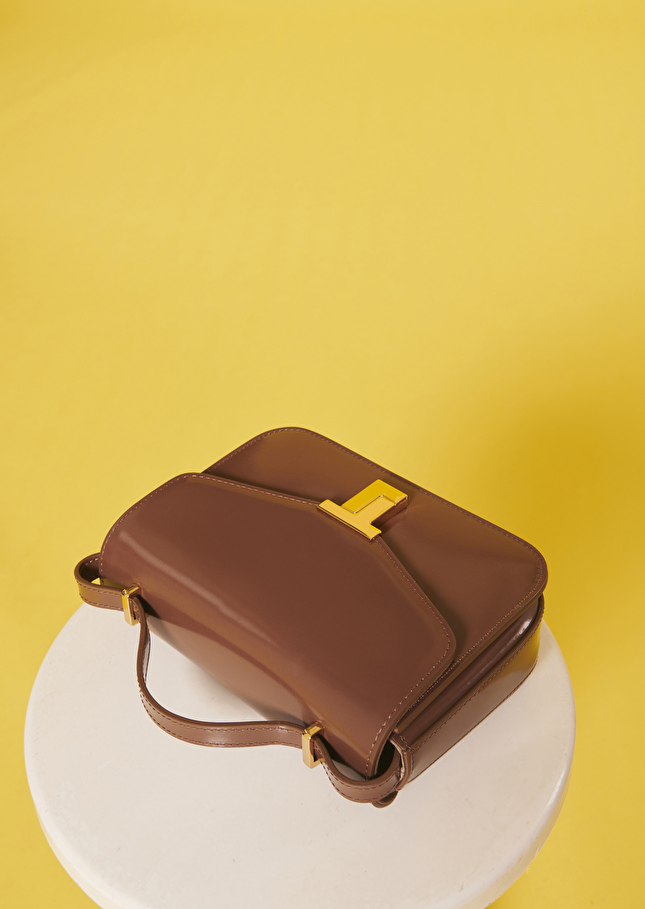 8 bis taupe leather bag Taupe color TARA JARMON CH