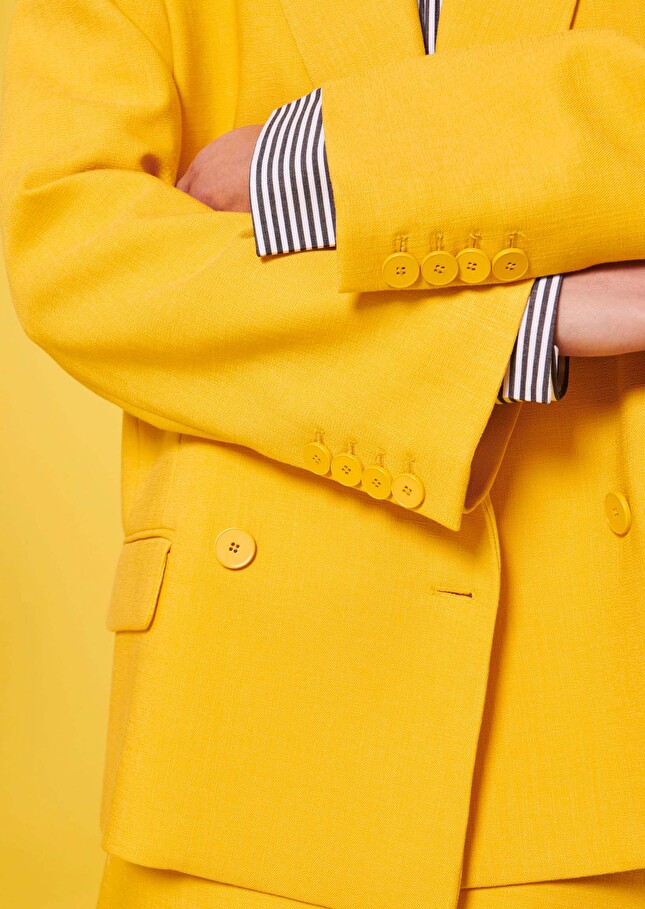 Victoria yellow suit jacket Yellow TARA JARMON CH