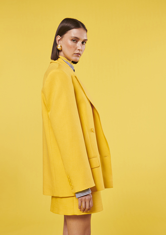 Victoria yellow suit jacket Yellow TARA JARMON CH