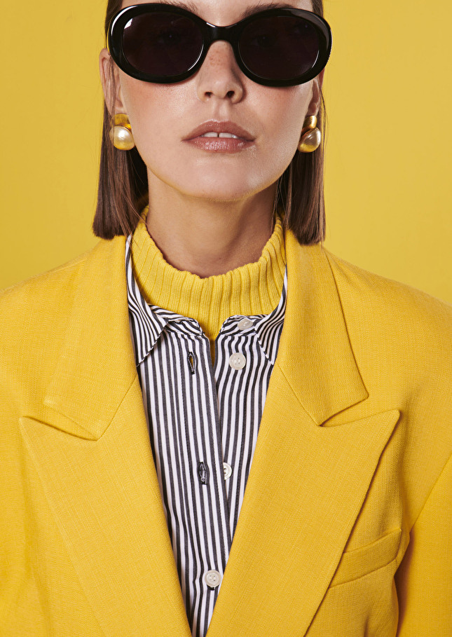 Victoria yellow suit jacket Yellow TARA JARMON CH