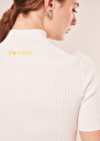 Perla ecru ribbed sweater Off-white TARA JARMON CH