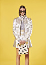 Valma silver leather jacket Argent TARA JARMON CH