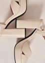 Kourtney ecru smooth leather shoes Craie TARA JARMON CH