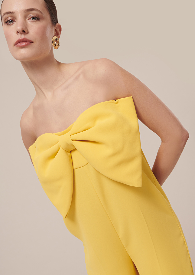 Cœur yellow crepe jumpsuit Yellow TARA JARMON CH