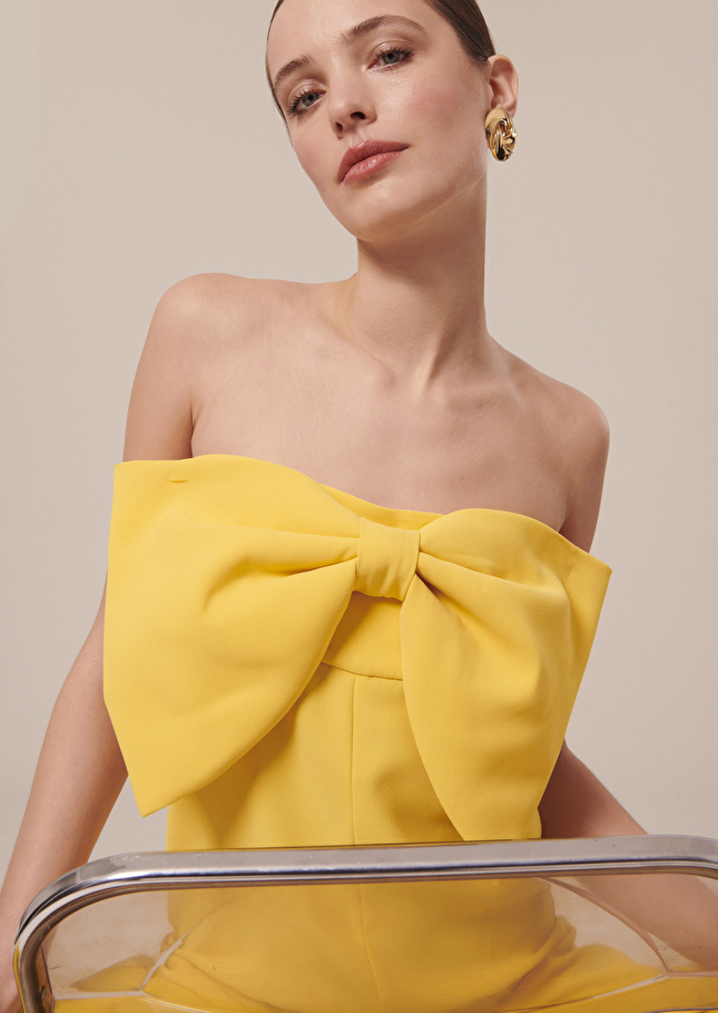 Cœur yellow crepe jumpsuit Yellow TARA JARMON CH