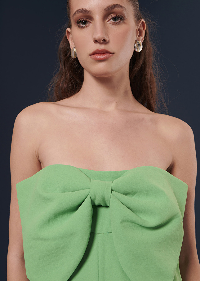 Cœur green crepe jumpsuit Green TARA JARMON CH