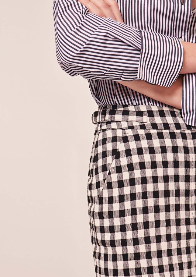 Justina black vichy skirt Black TARA JARMON CH