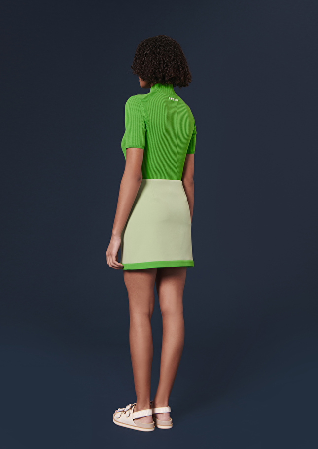 Julianna green double canvas skirt Jade TARA JARMON CH