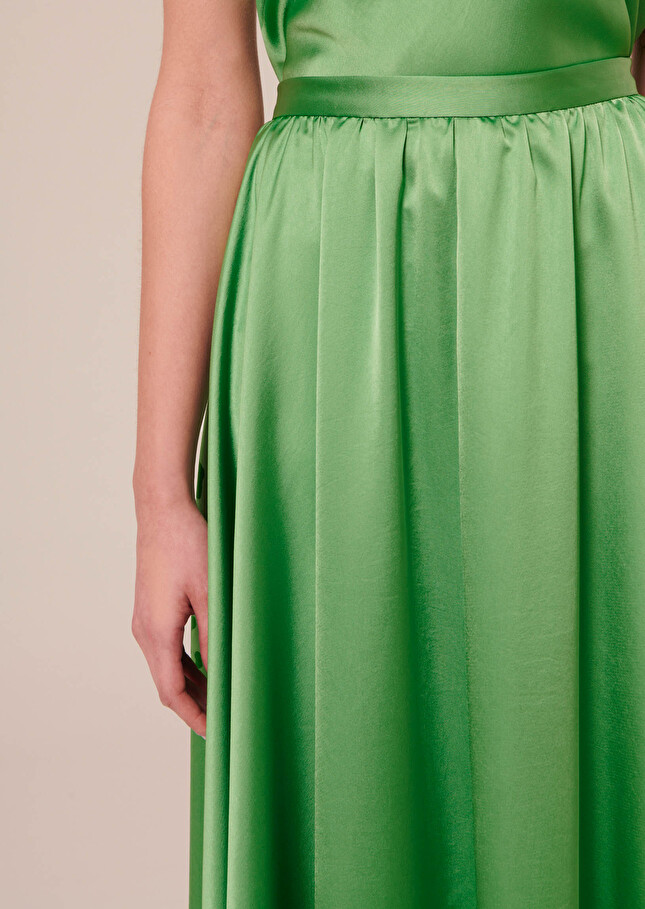 Joya green satin skirt Green TARA JARMON CH