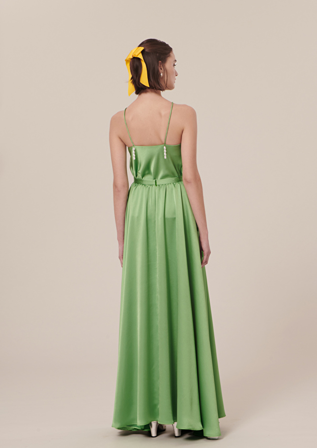 Joya green satin skirt Green TARA JARMON CH