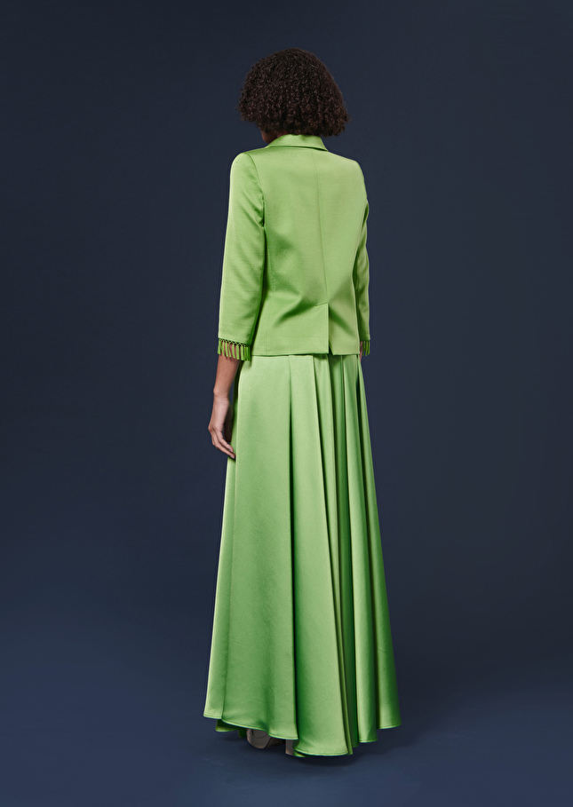 Joya green satin skirt Green TARA JARMON CH