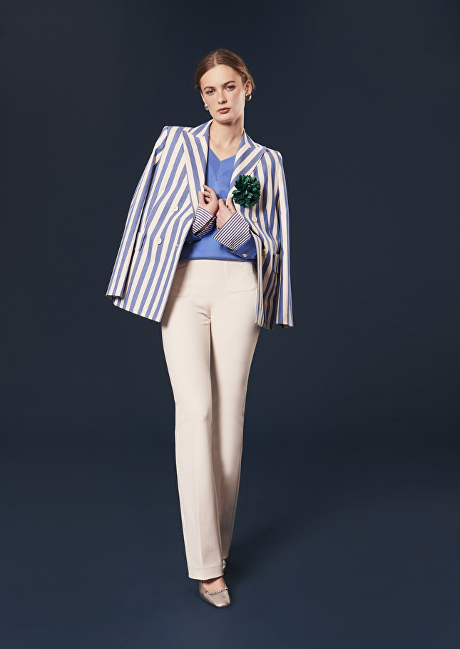 Phoenix ecru double canvas pants Off-white TARA JARMON CH