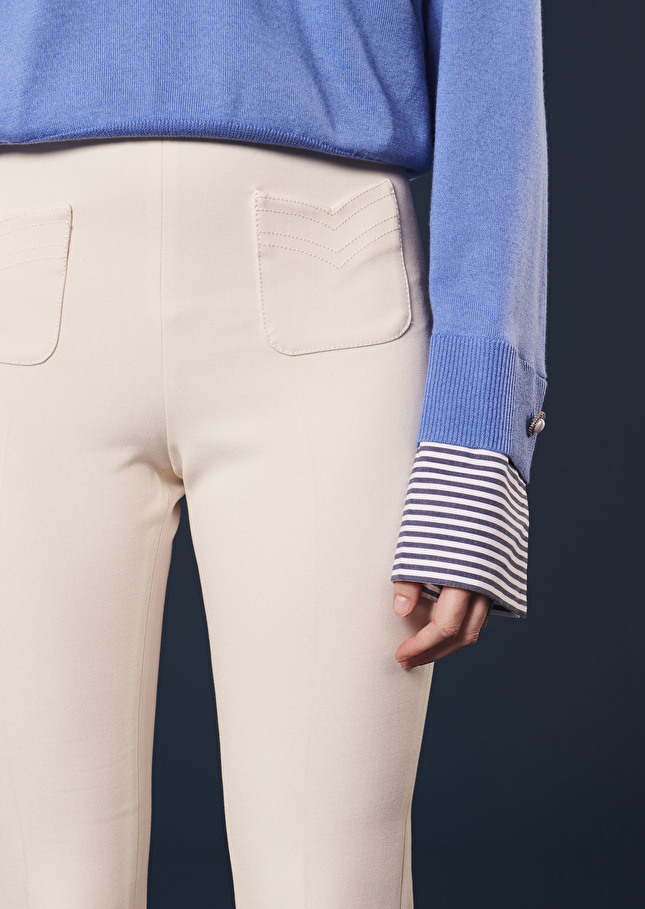 Phoenix ecru double canvas pants Off-white TARA JARMON CH