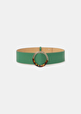 Lauren green leather belt Green TARA JARMON CH
