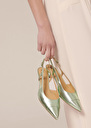 Kaia green metallic leather shoes Green TARA JARMON CH