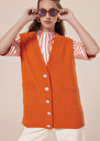 Ginny orange cardigan in alpaga and merinos wool Orange TARA JARMON CH