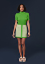 Julianna green double canvas skirt Jade TARA JARMON CH