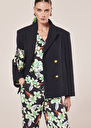Marcello midnight blue double cotton coat Nocturnal TARA JARMON CH