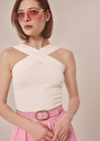 Prana ecru knit top Off-white TARA JARMON CH