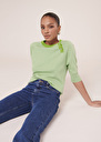 Pastelle green cotton and wool sweater Jade TARA JARMON CH