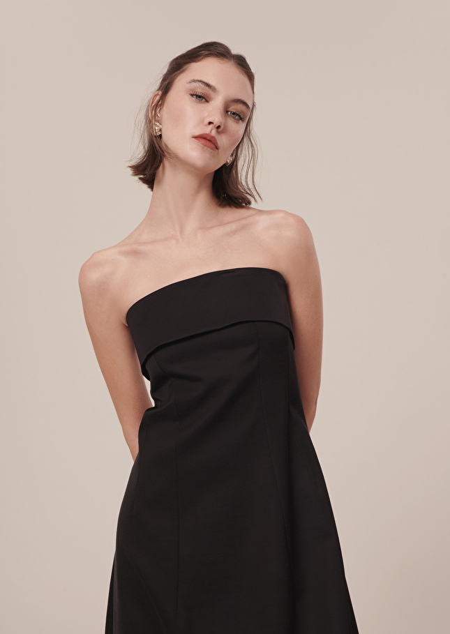 Roy black satin dress Black TARA JARMON CH
