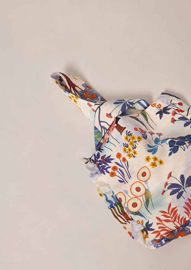 Soledad blue flower printed soft bag Blue TARA JARMON CH