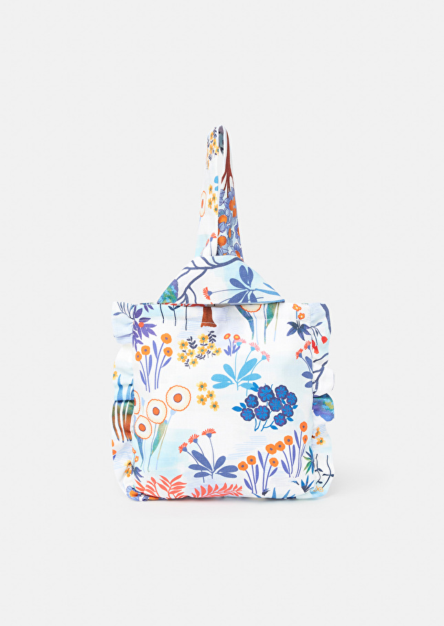 Soledad blue flower printed soft bag Blue TARA JARMON CH