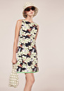 Ritza midnight blue flower printed dress Nocturnal TARA JARMON CH