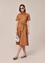 Retronie brown crisp poplin dress Cognac, Nocturnal TARA JARMON CH