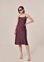Reane brown fluid satin dress Chocolate TARA JARMON CH