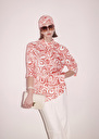 Tallulah ecru with coral graphic design top Coral TARA JARMON CH