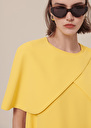 Valentina yellow crepe cape Yellow TARA JARMON CH