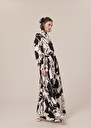 Joya ecru with black flowers skirt Craie, Green TARA JARMON CH