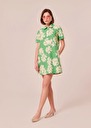 Ritournella green flower printed poplin dress Green TARA JARMON CH
