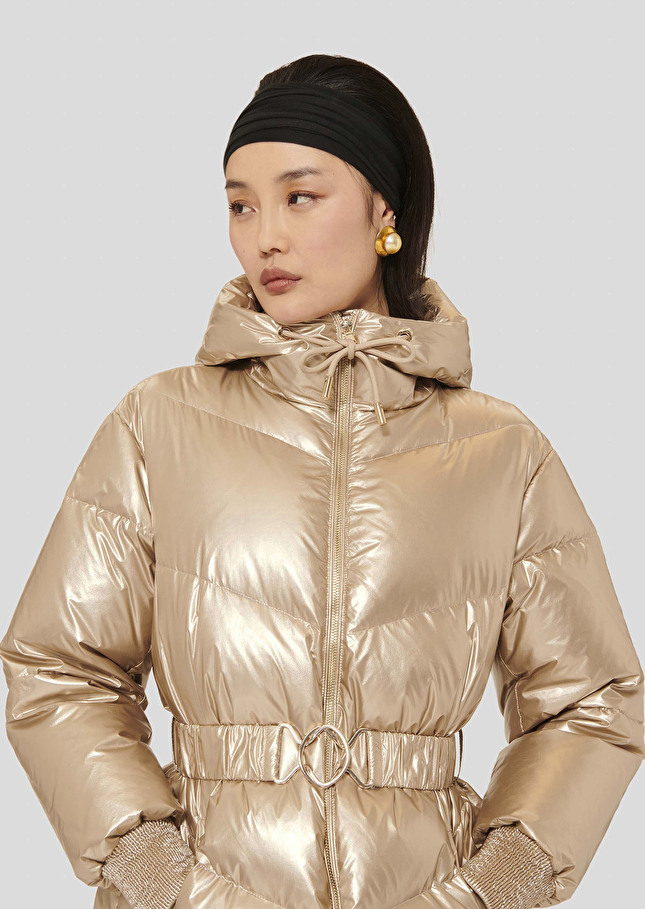 Golden down jacket Dina Champagne TARA JARMON CH