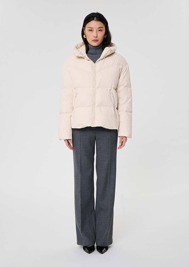 Matte ecru down jacket Dolores Craie TARA JARMON CH