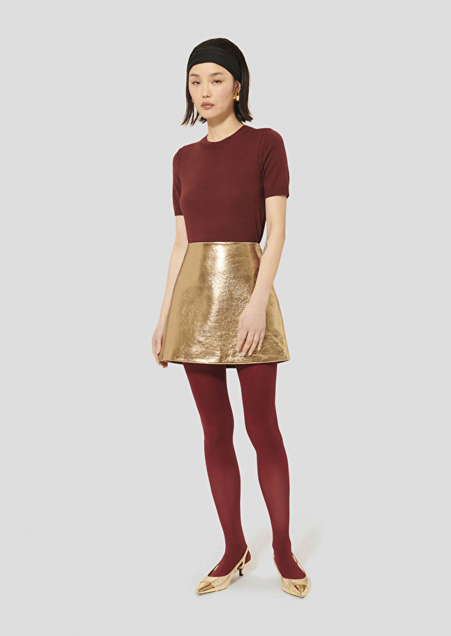 Golden leather skirt Josia Gold TARA JARMON CH