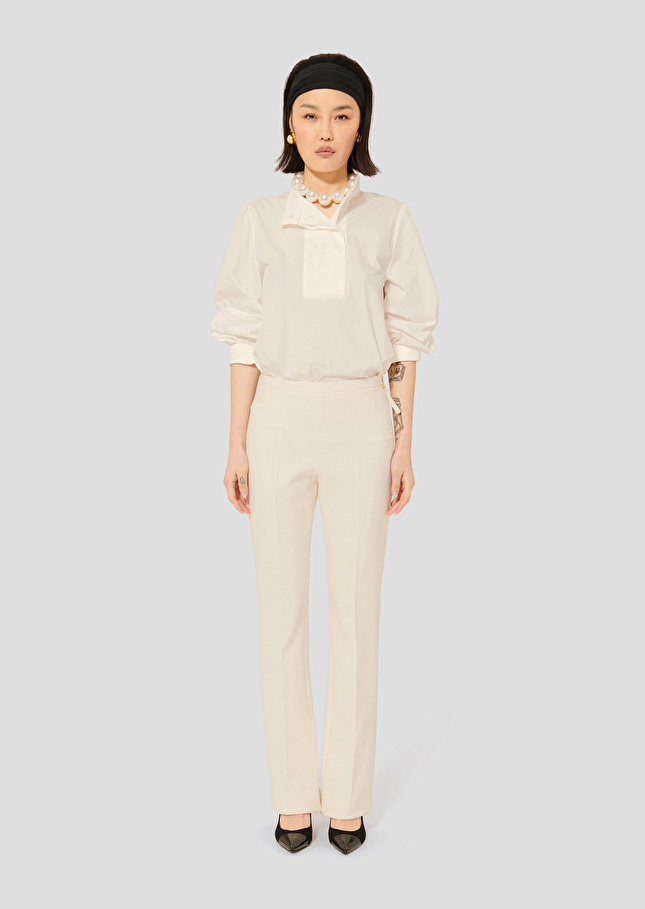 Ecru double-canvas pants Peyton Off-white TARA JARMON CH