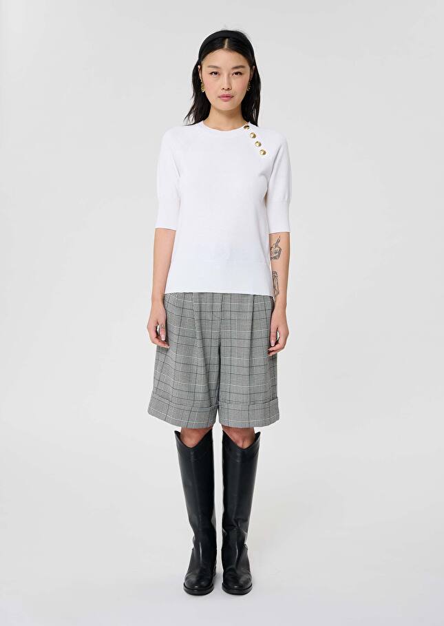 Ecru wool sweater Pastelle Off-white TARA JARMON CH
