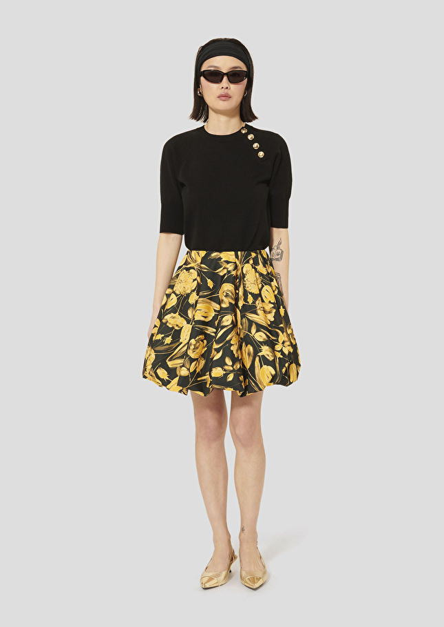 Ecru wool sweater Pastelle Black TARA JARMON CH