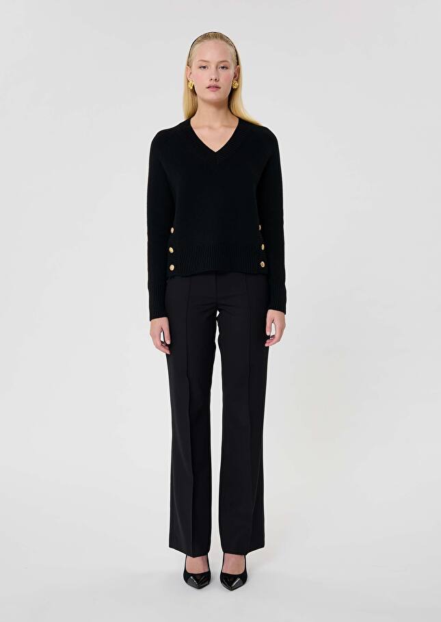 Black wool sweater Promesse Black TARA JARMON CH