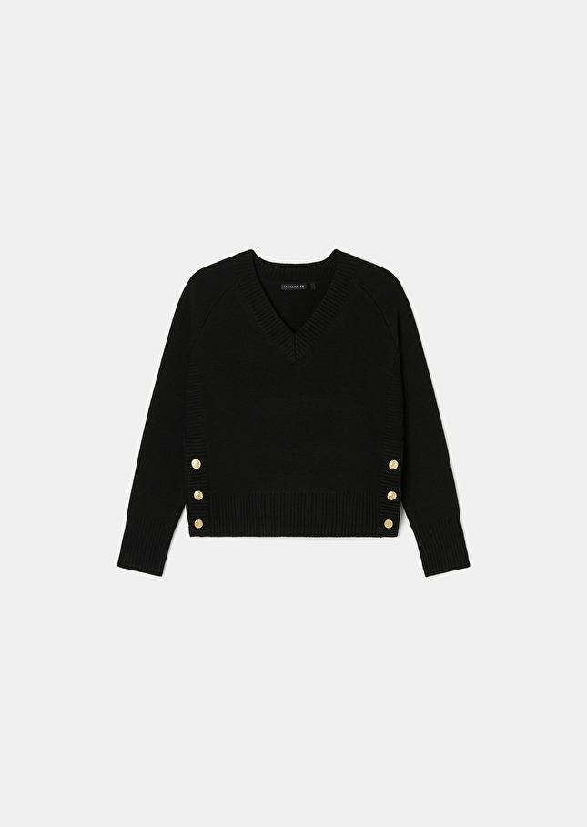 Black wool sweater Promesse Black TARA JARMON CH