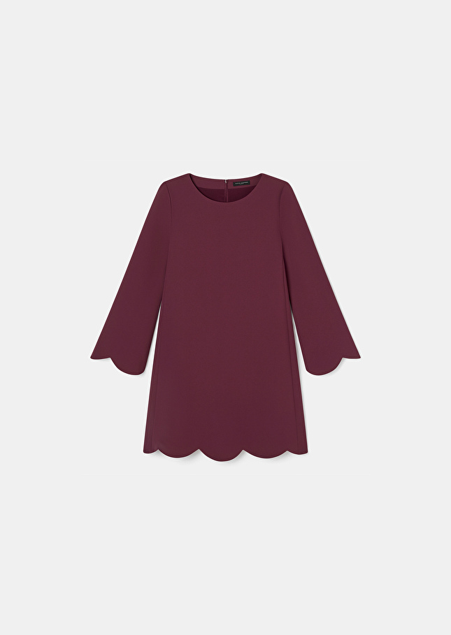Burgundy crepe dress Ruoda Burgundy TARA JARMON CH