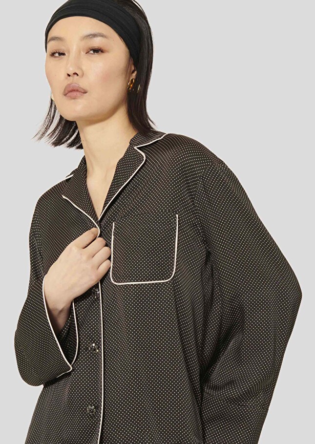 Black polka-dot shirt Calvi Charcoal TARA JARMON CH