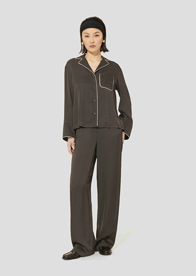 Black polka-dot shirt Calvi Charcoal TARA JARMON CH