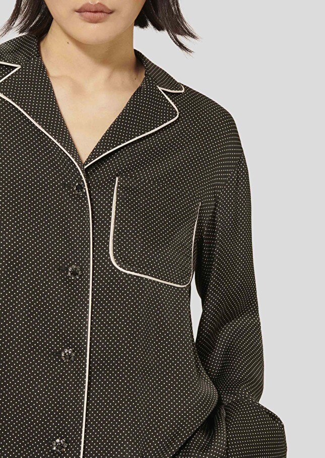 Black polka-dot shirt Calvi Charcoal TARA JARMON CH